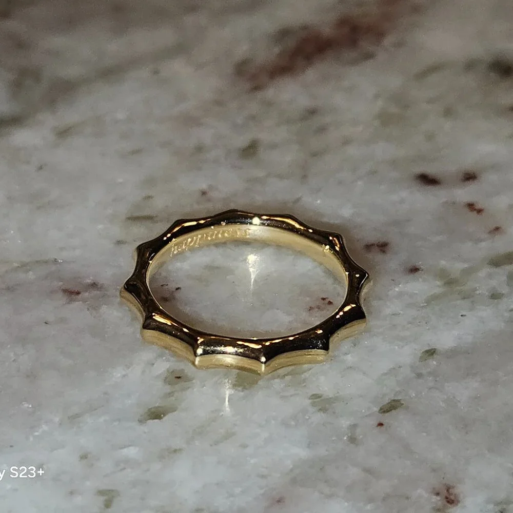 MONICA RICH KOSANN HAPPINESS SUN POESY STACKABLE 18K YELLOW GOLD RING 3